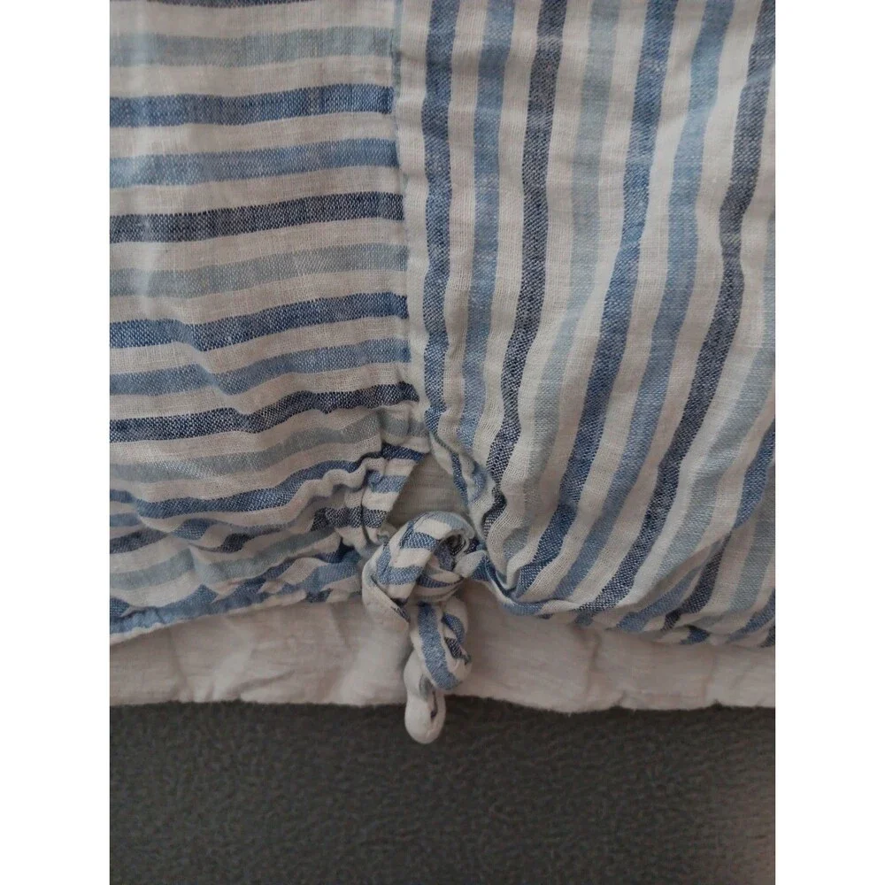 Sita murt Women Blue Short Sleeve Top SIZE 42 (10) Cotton Linen Blend Resort - Picture 8 of 10